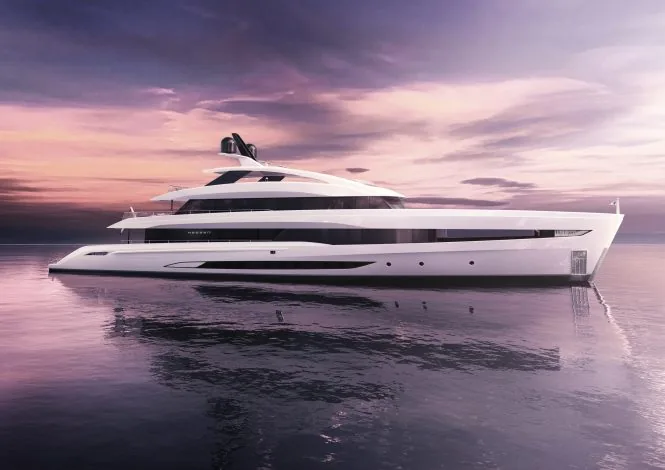 Exterior design of a 50-metre superyacht project